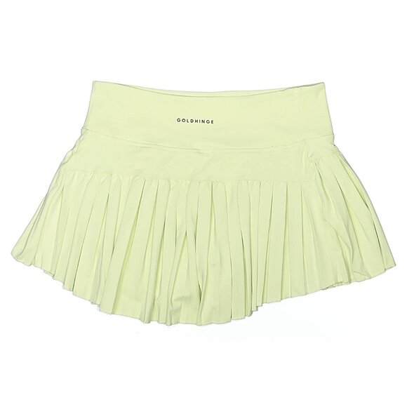 GOLD HINGE Pleated Tennis Skort soft green skirt shorts sz medium - Picture 3 of 3